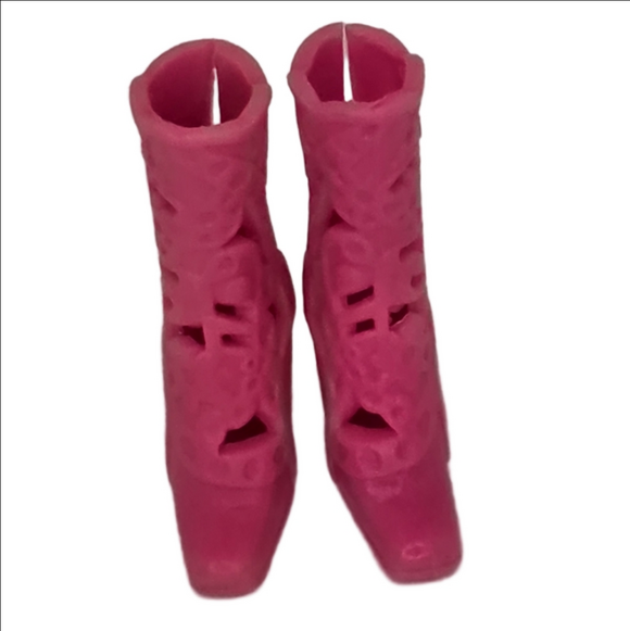 Mattel Other - Mattel Barbie Fashionistas Hot Pink Cut-Out Ankle Heel Boots | Dream House